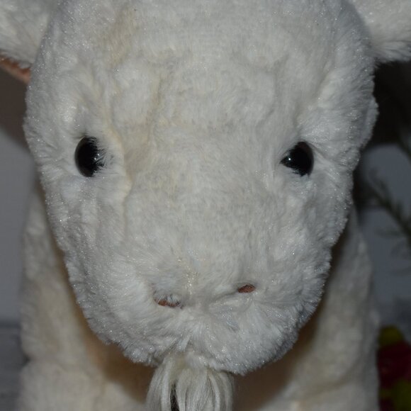 Vintage Cream Billy Goat Plush Stuffed Animal Large 16in - Picture 9 of 11